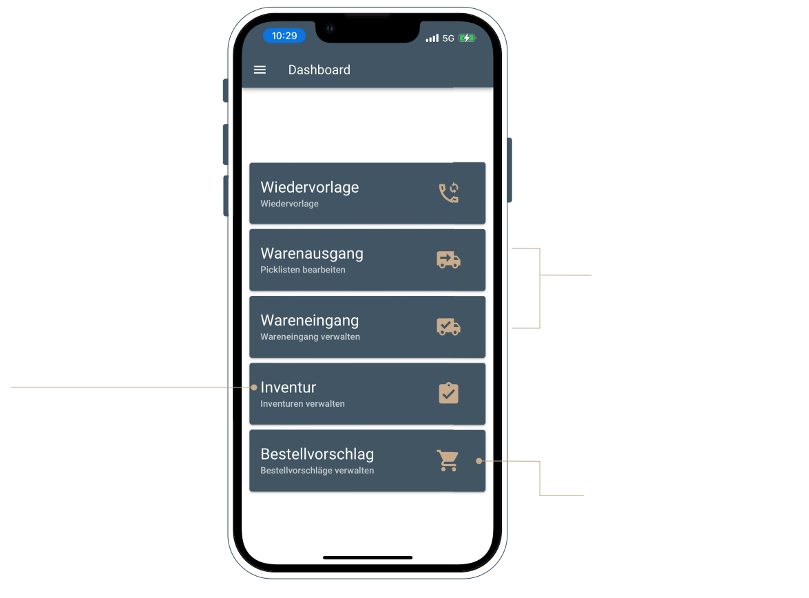 Inventur App Ansicht